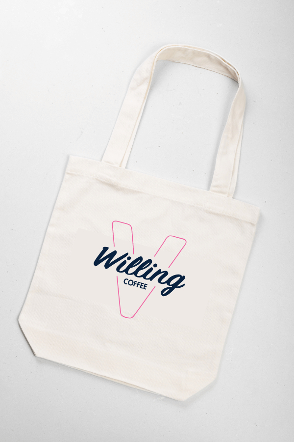 Willing Coffee Anniversary Canvas Tote Bag - Celebrating 5 years at the top! an eco-friendly companion for coffee runs and daily essentials.
