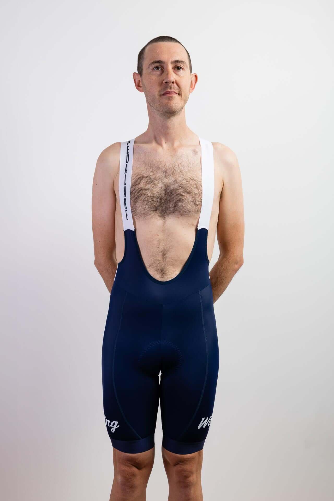 Willing Coffee Men's Cycling Bib Shorts in Dark Navy - Experience the ultimate ride with high-performance fabric. Style and comfort for your cycling adventures!