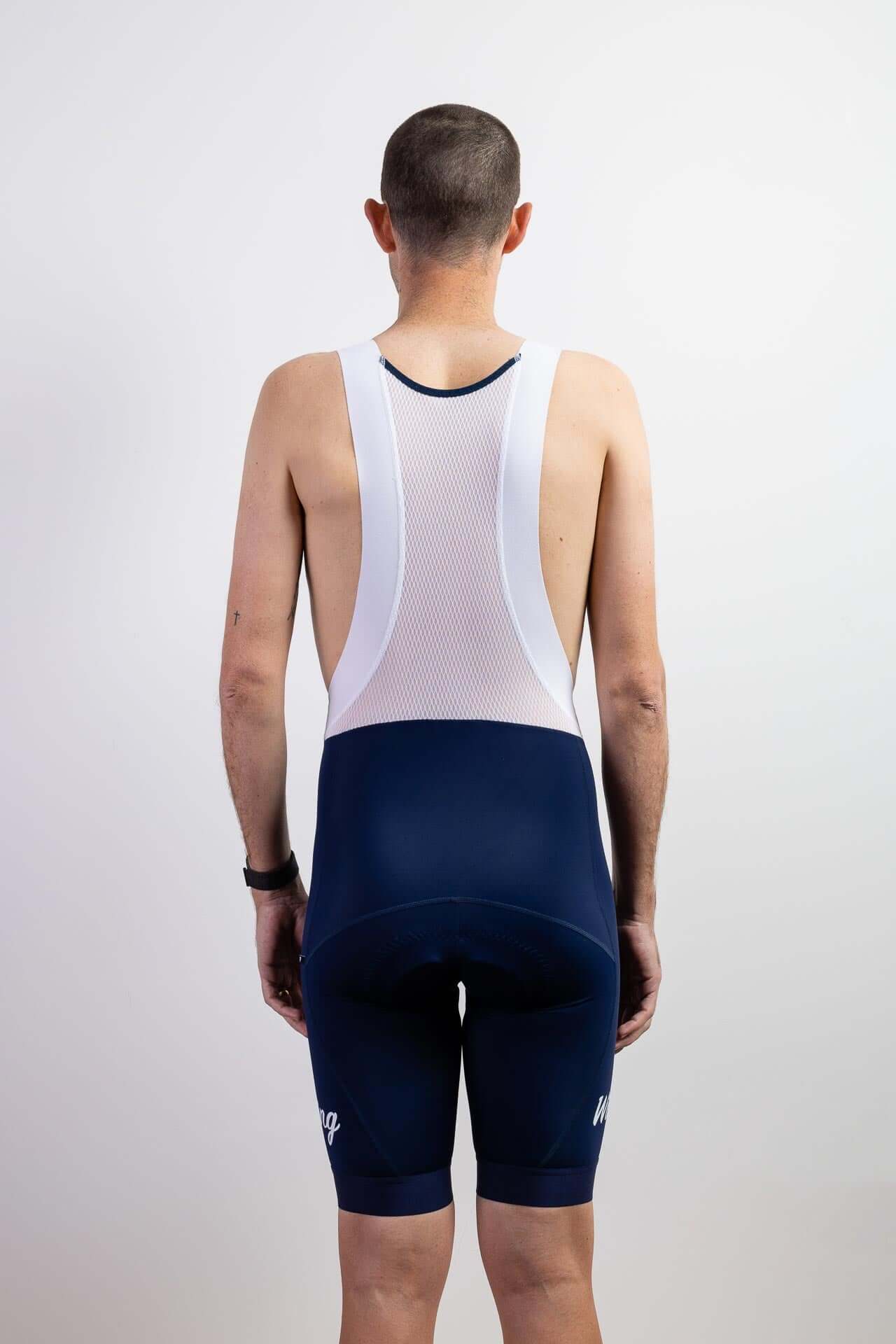 Willing Coffee Men's Cycling Bib Shorts in Dark Navy - Experience the ultimate ride with high-performance fabric. Style and comfort for your cycling adventures!