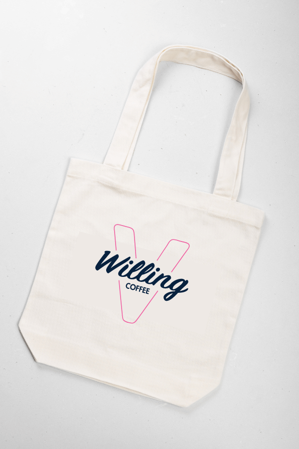 Willing Coffee Anniversary Canvas Tote Bag - Celebrating 5 years at the top! an eco-friendly companion for coffee runs and daily essentials. 